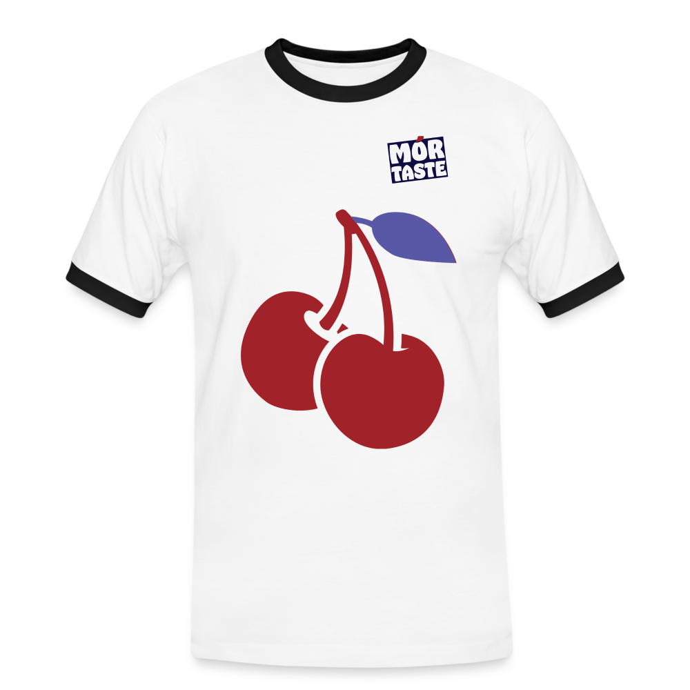 T-Shirt Ringer Cherry - white and black - white/black