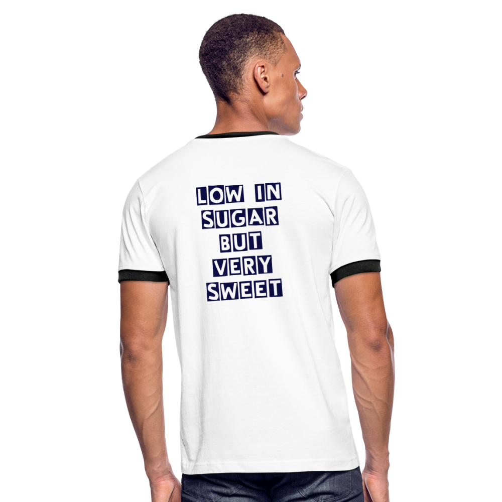 T-Shirt Ringer Cherry - white and black - white/black