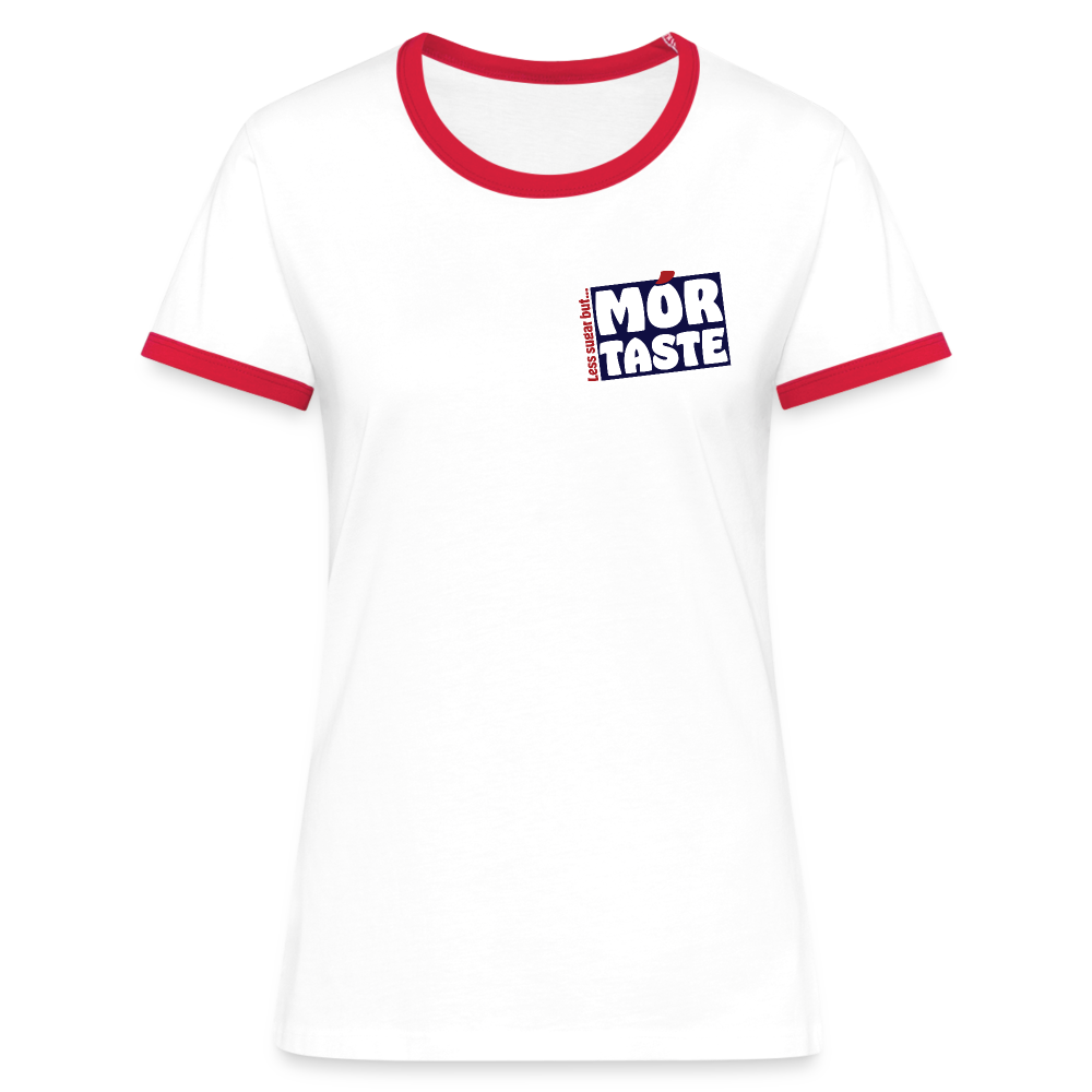 Mór Taste Women's Ringer T-Shirt - white/red