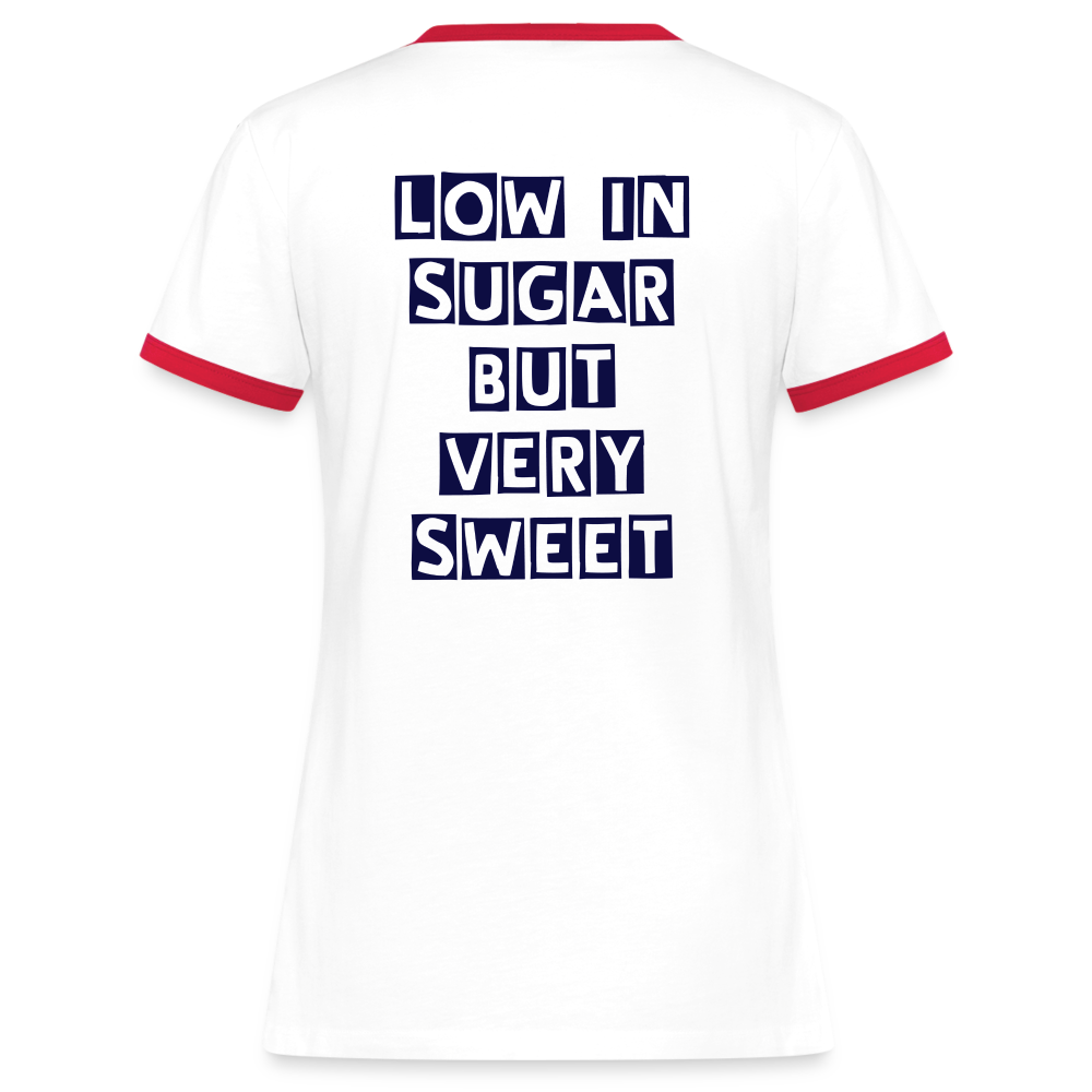 Mór Taste Women's Ringer T-Shirt - white/red