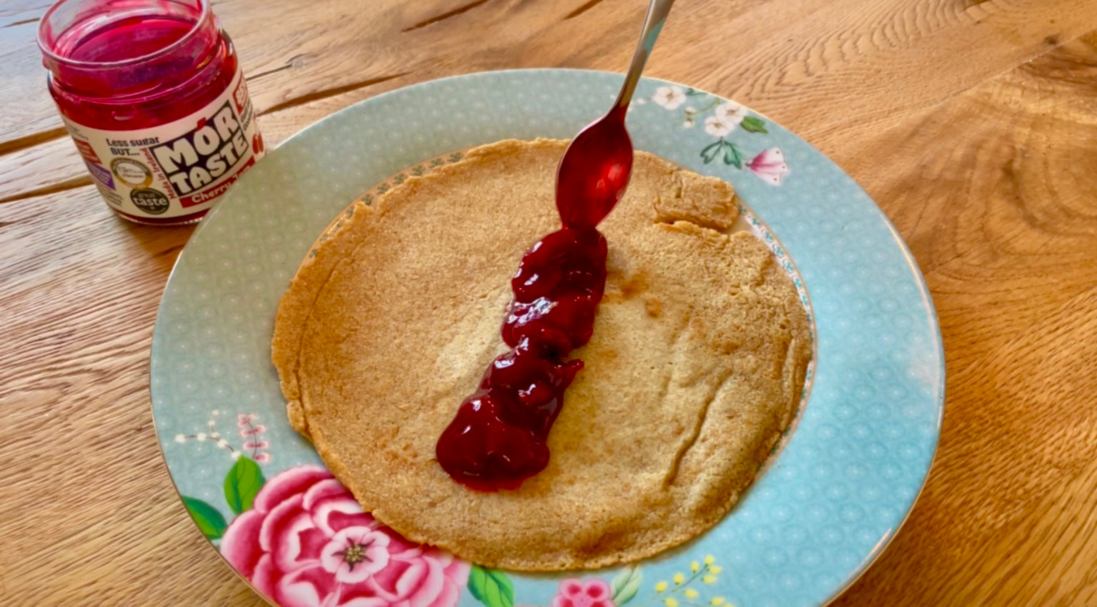 Vegan Pancakes with Cherry Jam