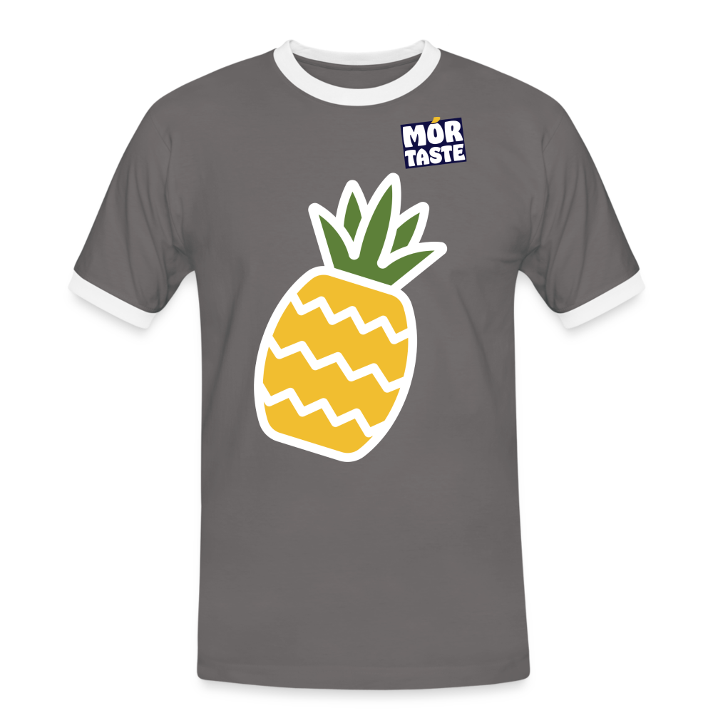 T-Shirt Pineapple - dark grey & white - dark grey/white