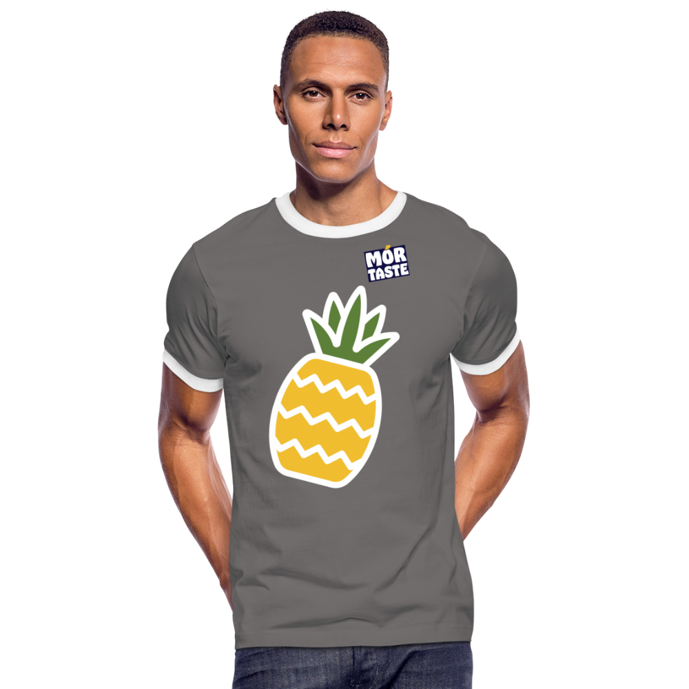 T-Shirt Pineapple - dark grey & white - dark grey/white