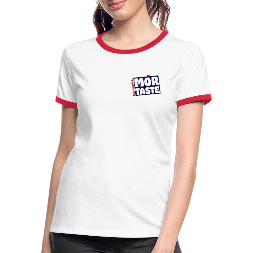 Mór Taste Women's Ringer T-Shirt - white/red