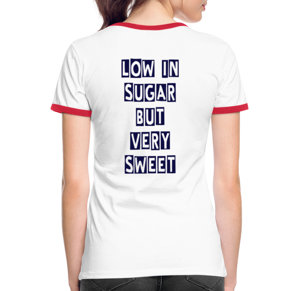 Mór Taste Women's Ringer T-Shirt - white/red
